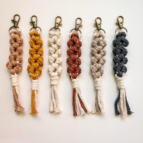 Handmade Accessories - Macramé Flower Keychain - Handmade